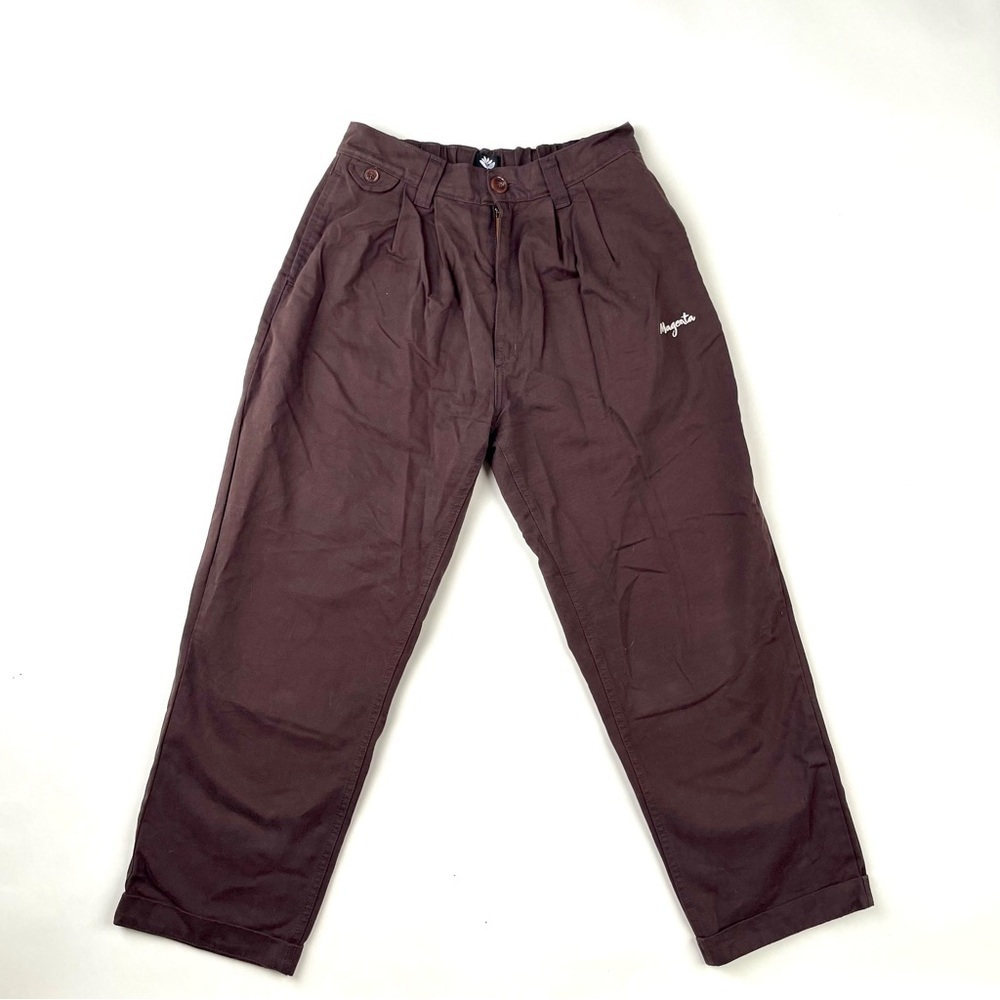 Magenta Dark Brown Chinos